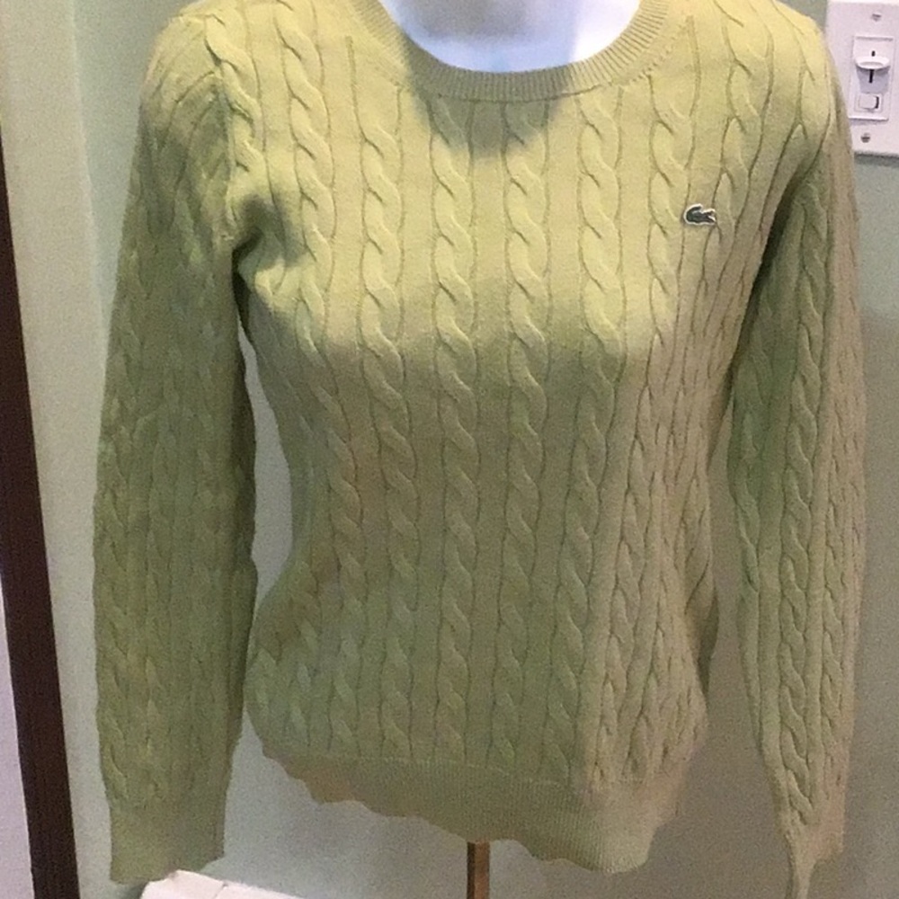 LACOSTE CABLE KNIT SWEATER